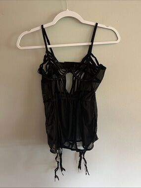 Be Wicked Black Strappy Lingerie Bra Top